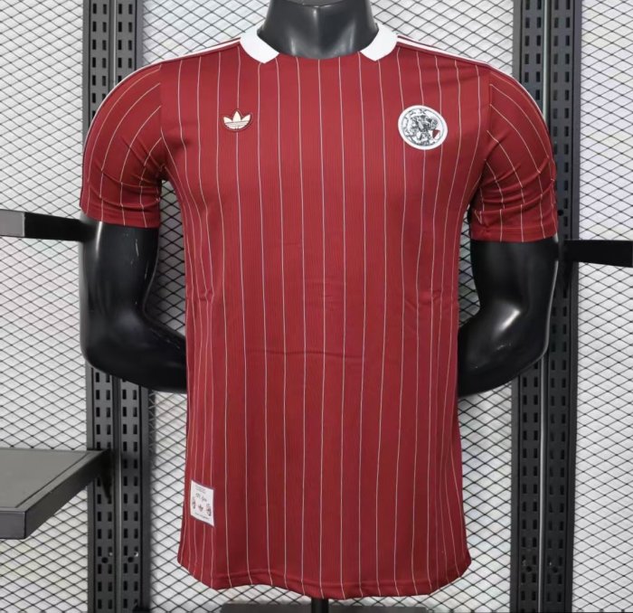 Player Version 25/26 Ajax Wine Adidas Original Casual Jersey