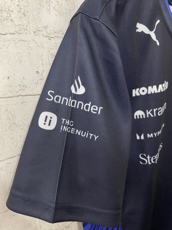 2025 F1 Williams Racing Navy Blue with Blue Diagonal Stripe Team Shirt