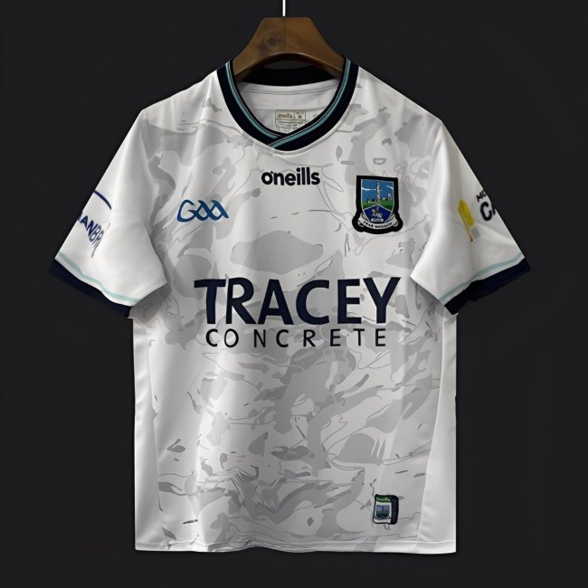 2026 Fermanagh GAA White with Grey Camouflage Pattern Jersey
