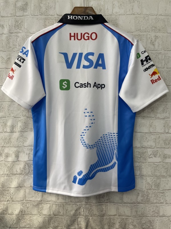 2026 F1 Red Bull Racing White with Blue Bull Graphic Polo