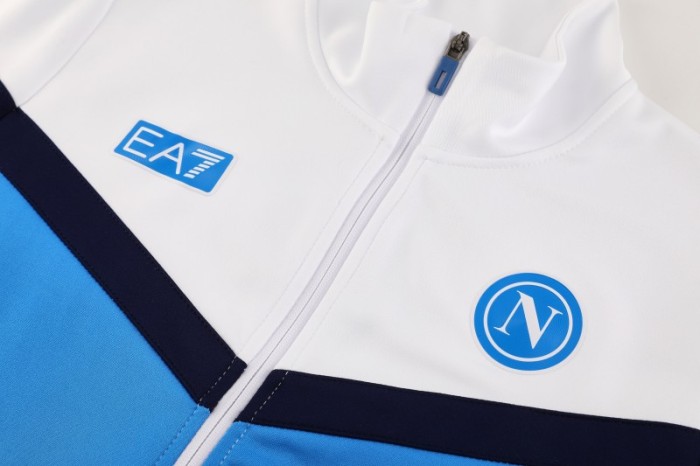 25/26 Napoli White Full Zipper Jacket+Long Pants