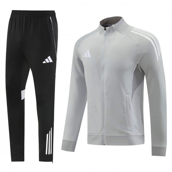 2025 Adidas Grey Full Zipper Jacket+Long Pants