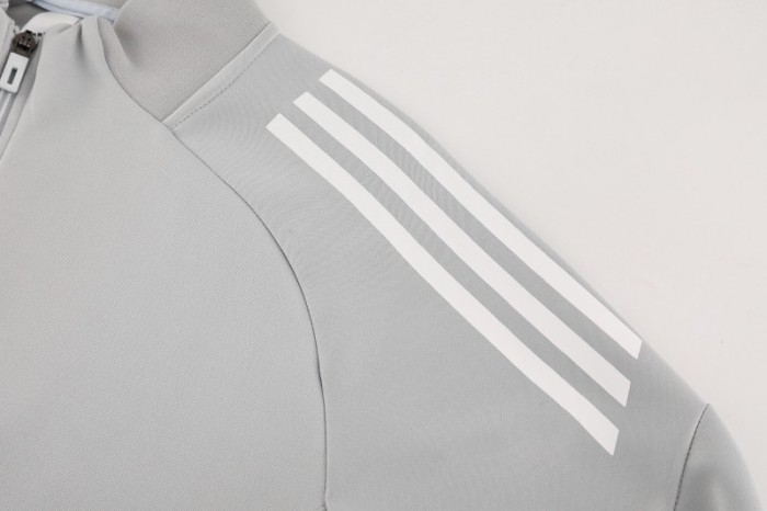 2025 Adidas Grey Full Zipper Jacket+Long Pants