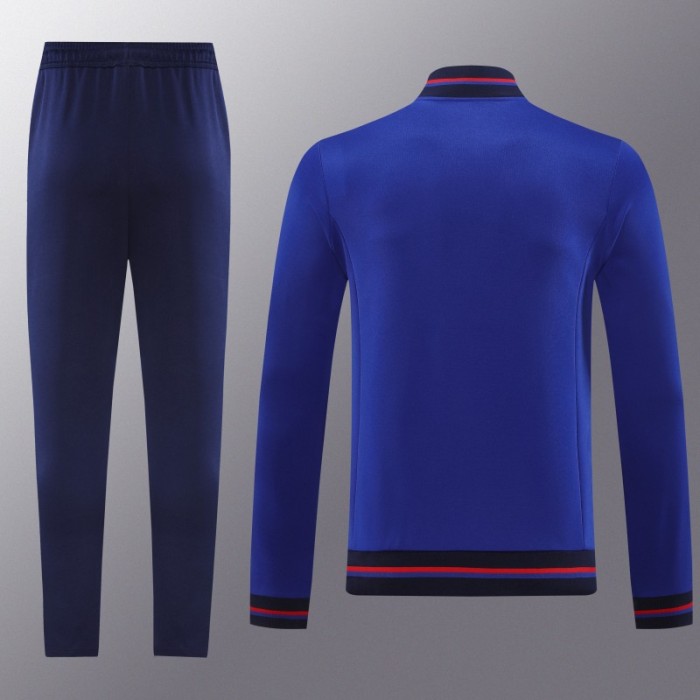 25/26 Olympique lyonnais/Lyon Blue Full Zipper Jacket+Long Pants