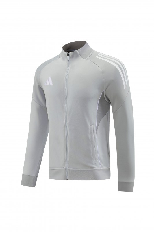 2025 Adidas Grey Full Zipper Jacket+Long Pants