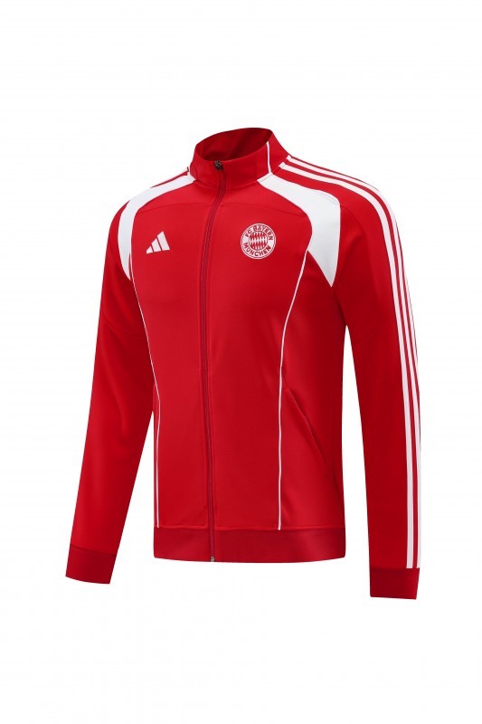 25/26 Bayern 07 Red Full Zipper Jacket+Long Pants
