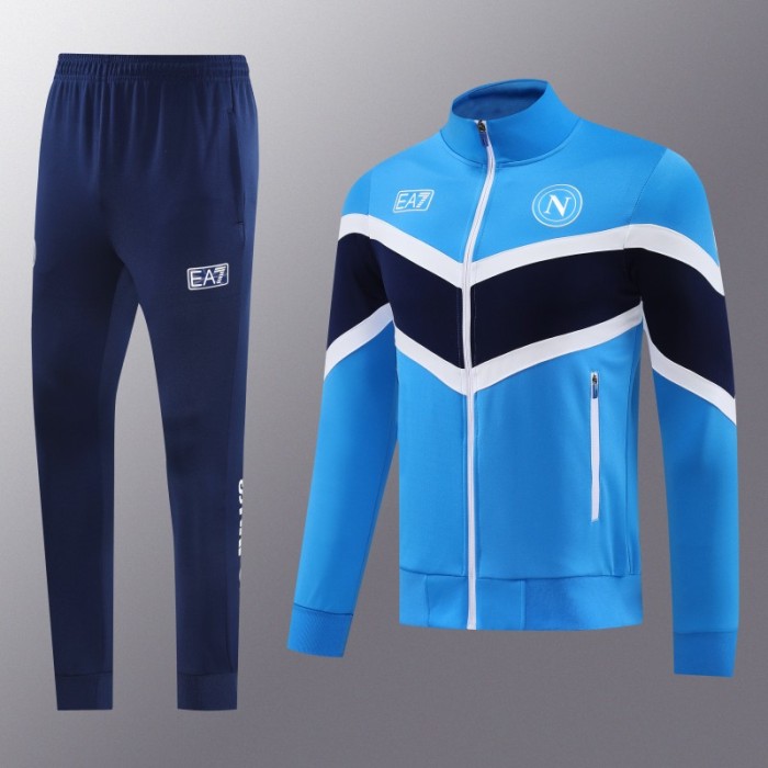 25/26 Napoli Blue/Black Full Zipper Jacket+Long Pants