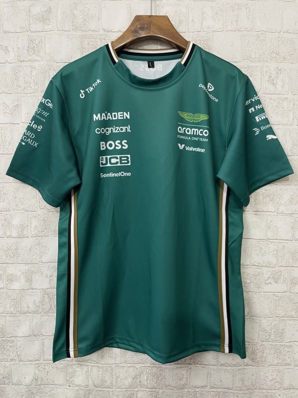 2025 F1 Aston Martin Aramco F1 Team Dark Green with Gold Trim Jersey