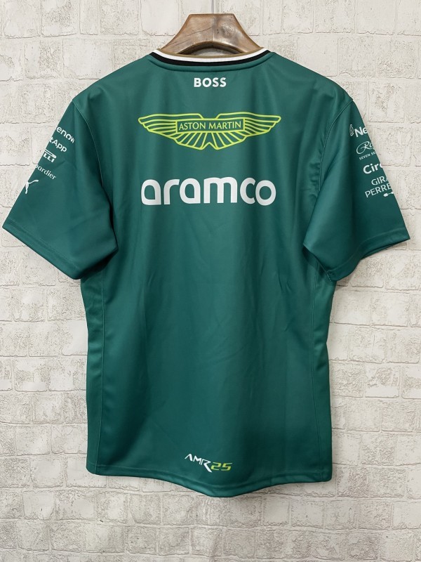 2025 F1 Aston Martin Aramco F1 Team Dark Green with Gold Trim Jersey