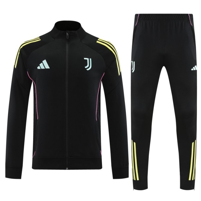 25/26 Juventus Black FULL Zipper Jacket Tracksuit +Long Pants