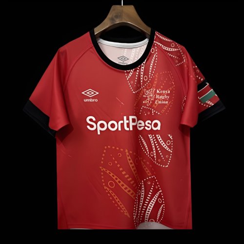 2026 Kenya Red with White Tribal Dot Patterns Jersey