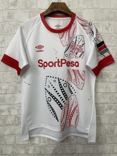 2026 Kenya White with Red and Black Tribal Dot Patterns Jersey