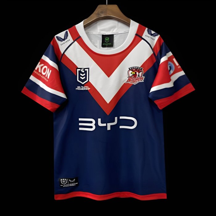 25/26 Sydney Roosters Navy with Red and White Chevron Jersey