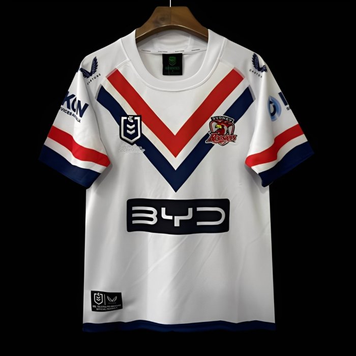 25/26 Sydney Roosters White with Navy and Red Chevron Jersey