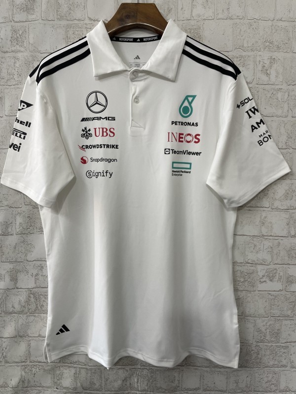 2026 F1 Mercedes-AMG Petronas F1 Team White Polo Shirt