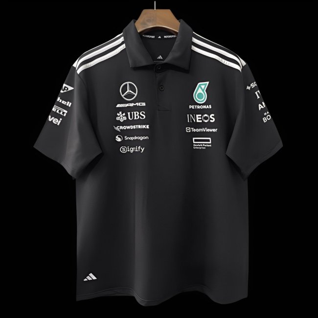 2026 F1 Mercedes-AMG Petronas F1 Team Black Polo Shirt