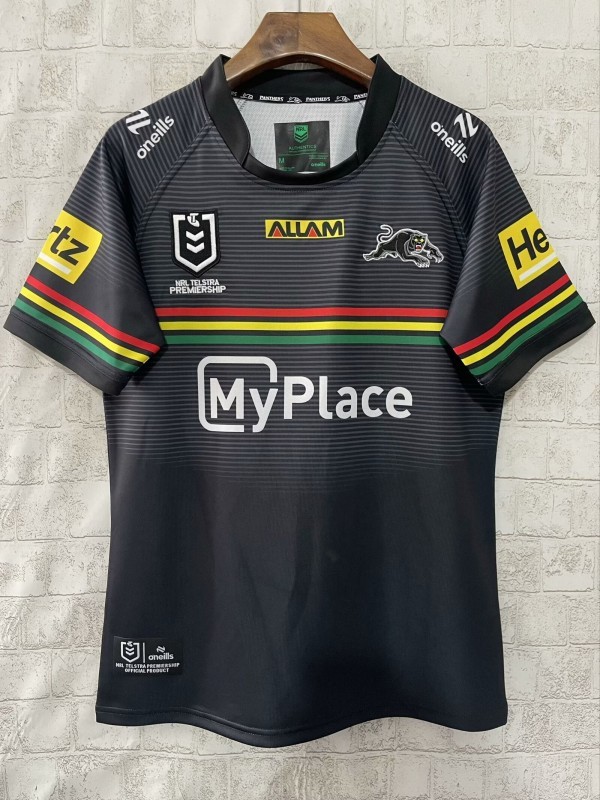 25/26 Penrith Panthers Black with Rainbow Horizontal Stripes Jersey