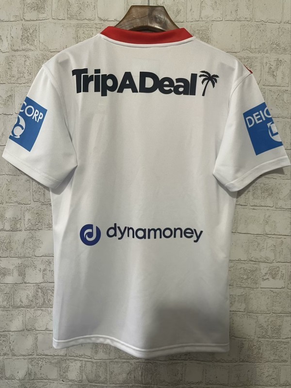 25/26 St George Illawarra Dragons White with Red V Jersey