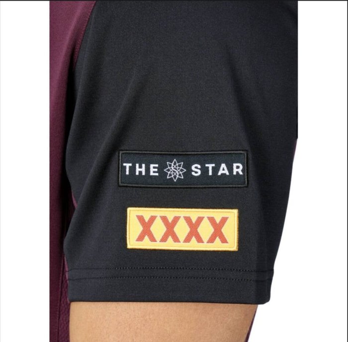 25/26 Brisbane Broncos Maroon with Black Sleeves Polo Shirt