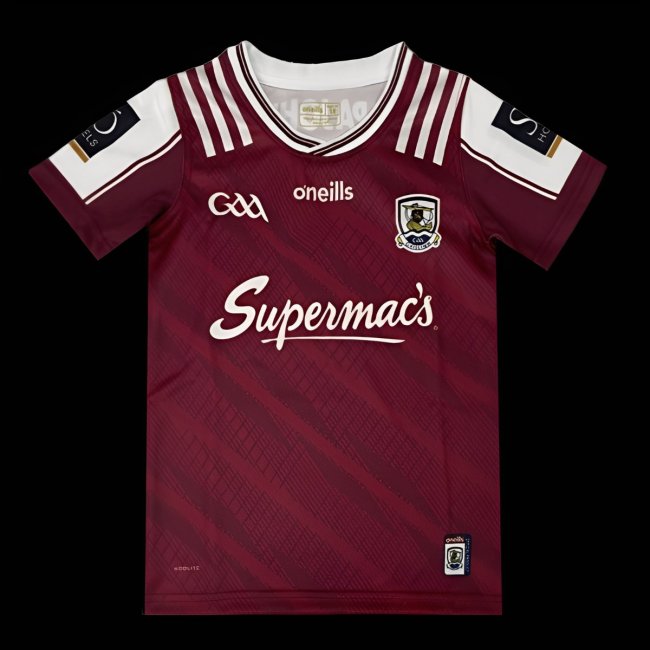 25/26 Galway GAA Maroon with White Stripes Kids Jersey