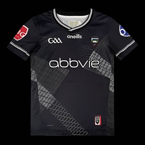 25/26 Sligo GAA Black with Geometric Pattern Kids Jersey