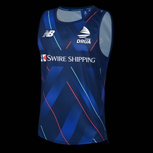25/26 Fijian Drua Navy with Diagonal Stripes Training Vest