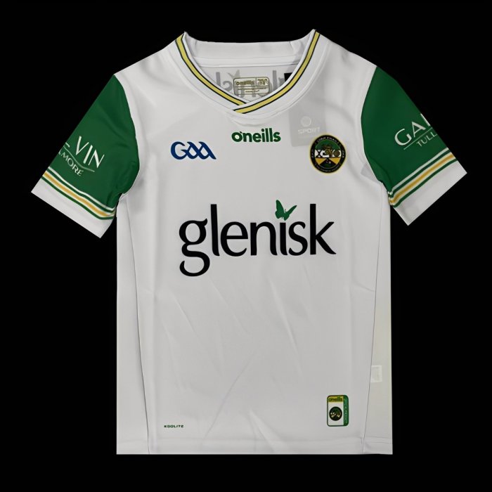 25/26 Offaly GAA White with Green Trim Away Jersey