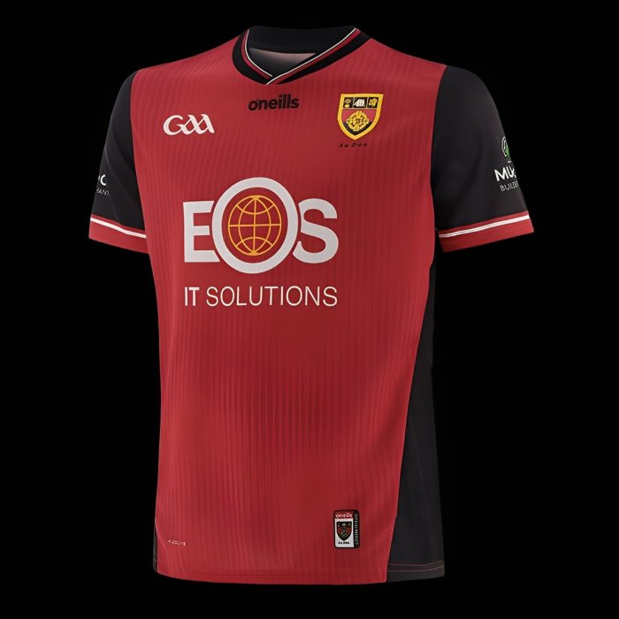 25/26 Down GAA Red with Black Trim Home Jersey