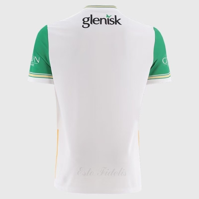 25/26 Offaly GAA White with Green Trim Away Jersey