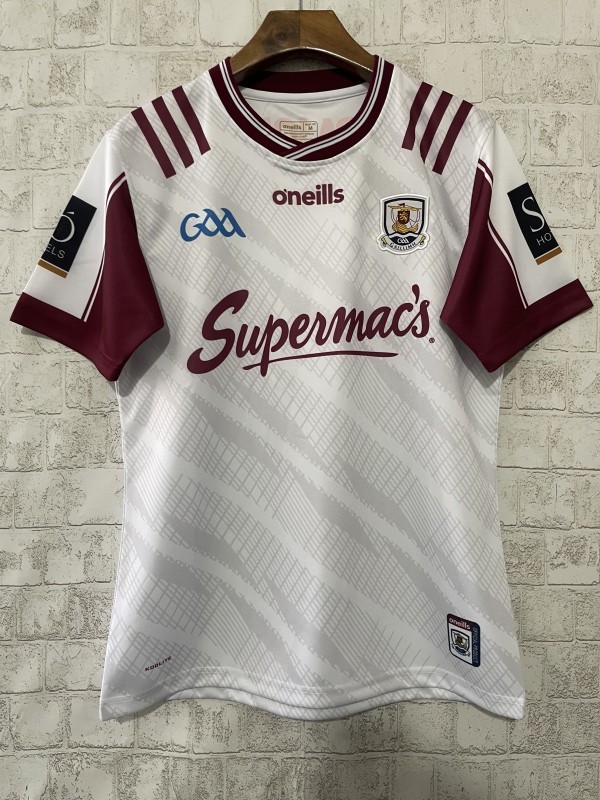 25/26 Galway GAA White with Maroon Trim Away Jersey