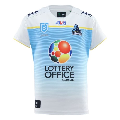 2026 Gold Coast Titans White with Sky Blue Gradient Away Jersey
