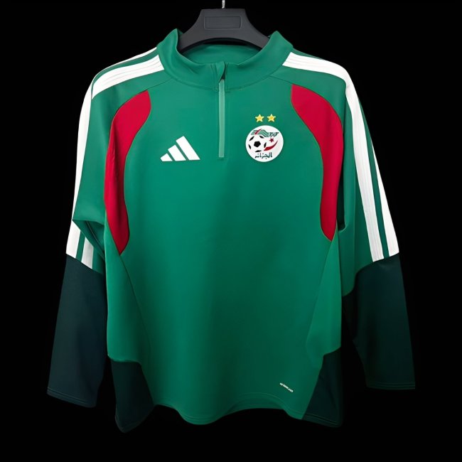 2026 Algeria Green Half Zipper Jacket