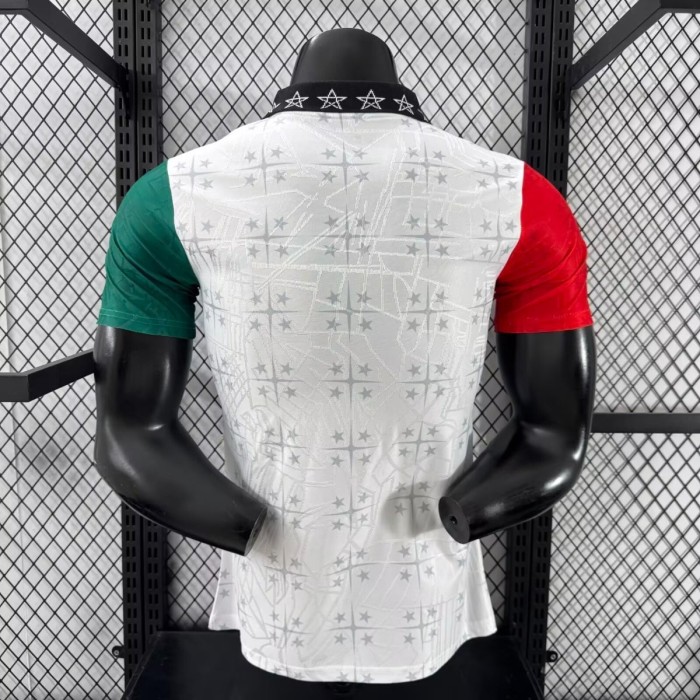 Player Version 2026 Ghana White with Black Star and Red-Green Sleeves Jersey