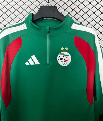 2026 Algeria Green Half Zipper Jacket