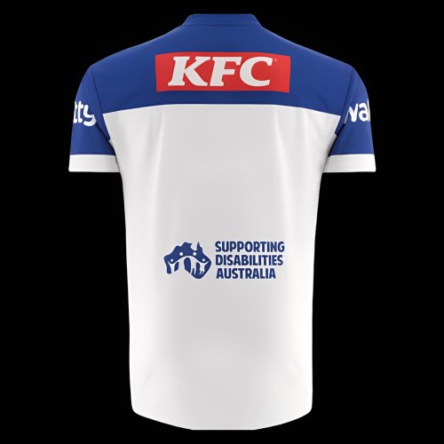 25/26 Canterbury-Bankstown Bulldogs White with Blue Shoulders Away Jersey