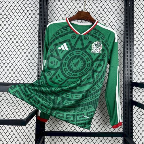 2026 Mens Mexico World Cup Home Long Sleeve Jersey