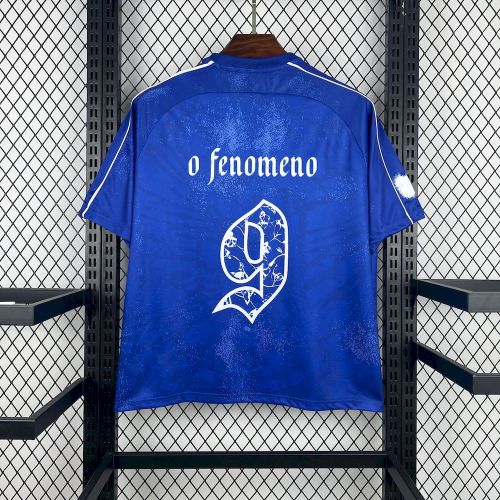 2025 Mens Brazil O Fenomeno#9 Comma Football Blue Jersey
