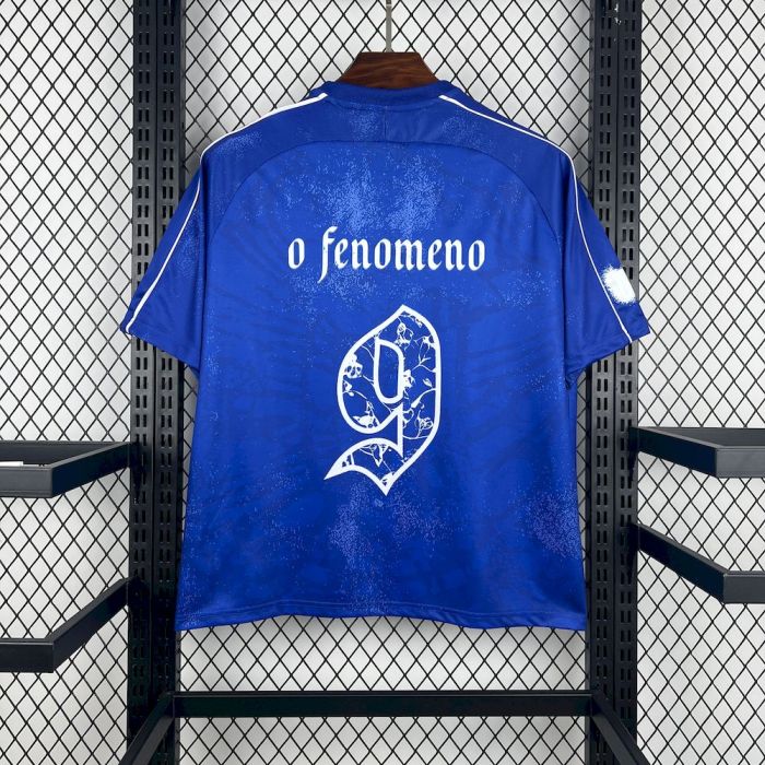 2025 Mens Brazil O Fenomeno#9 Comma Football Blue Jersey