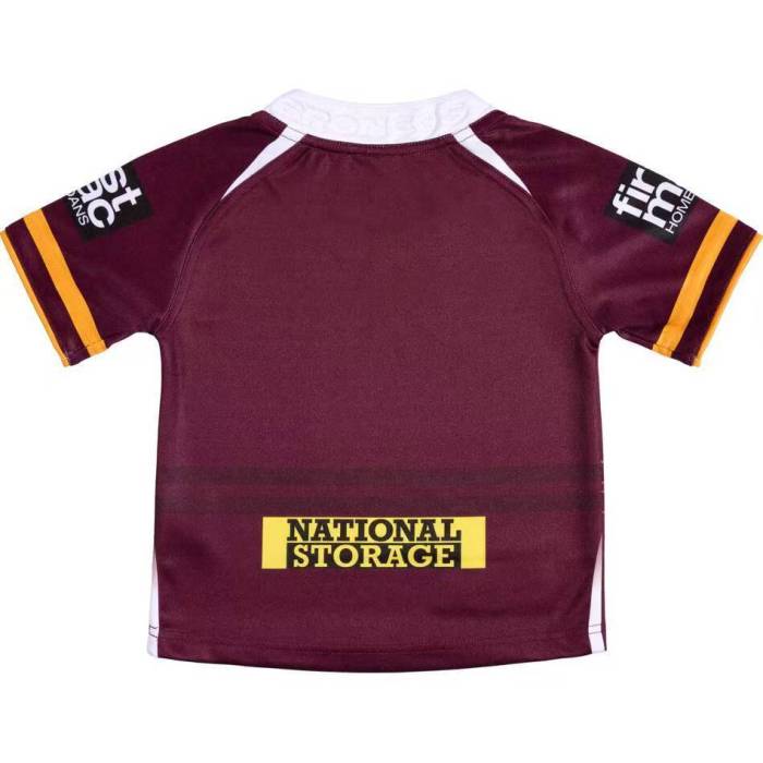 25/26 Kids Brisbane Broncos Maroon with Gold Stripes Jersey