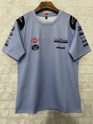 2025 F1 Gresini Racing Ducati Light Blue with Black Shoulder T-Shirt