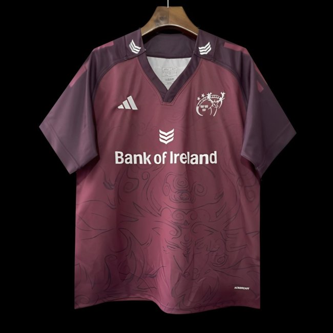 25/26 Munster Burgundy with Celtic Knotwork Pattern Jersey