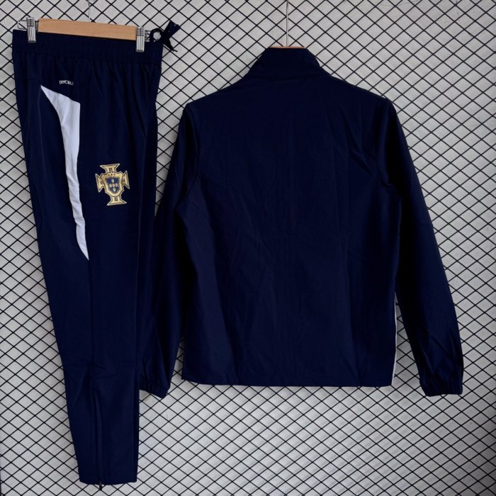 25/26 Portugal Navy Full Zipper Windbreaker + Long Pants