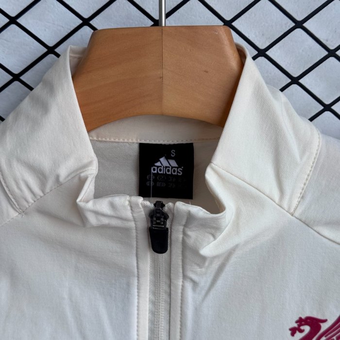 25/26 Liverpool Cream/Red Full Zipper Windbreaker + Long Pants