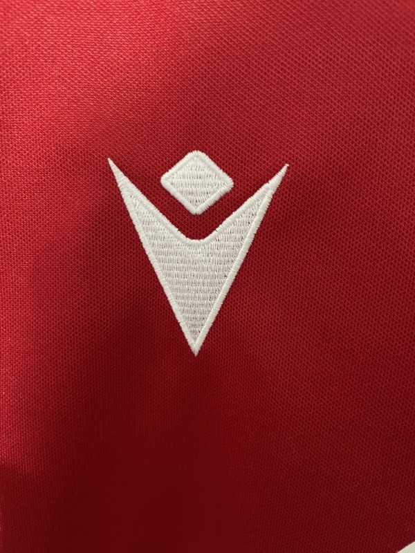 2025 Wales Red with Tonal Wave Pattern Home Jersey