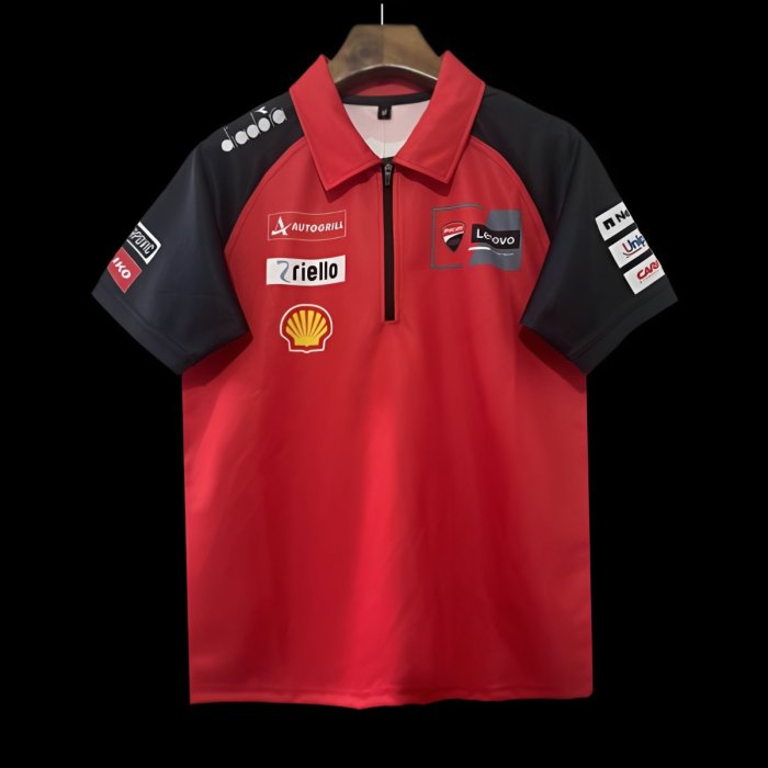 2024 F1  Ducati Corse Red with Black  Sleeves Racing Motorsports Polo