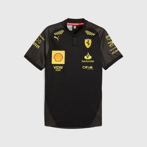 2024 F1 Scuderia Ferrari Black with Carbon Fiber Pattern Team Jersey
