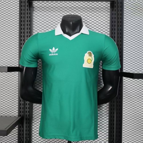 Player Version 2026 Mexico Retro Home Green with White Collar Jersey