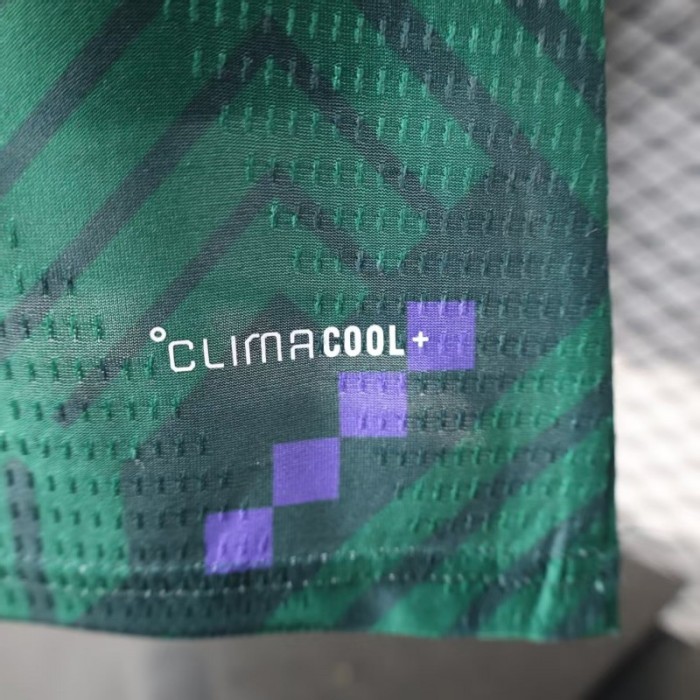 Player Version 2026 Saudi Arabia Home Green with Geometric Diamond Pattern Jersey