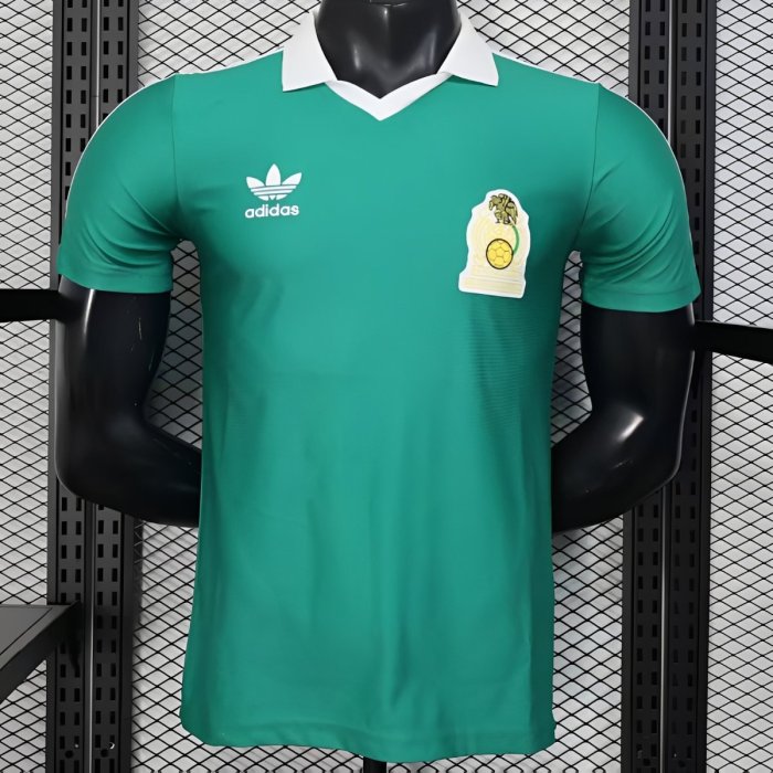 Player Version 2026 Mexico Retro Home Green with White Collar Jersey