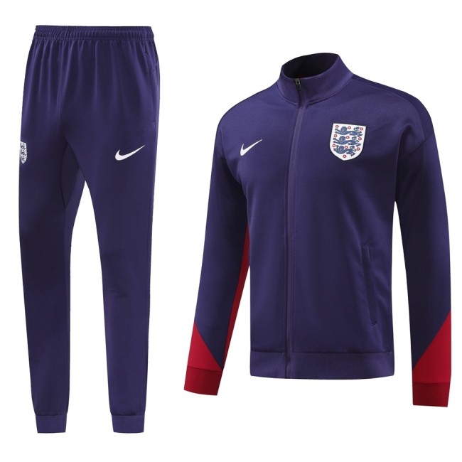24/25 England Purple Full zipper Jacket Tracksuit+ long pants